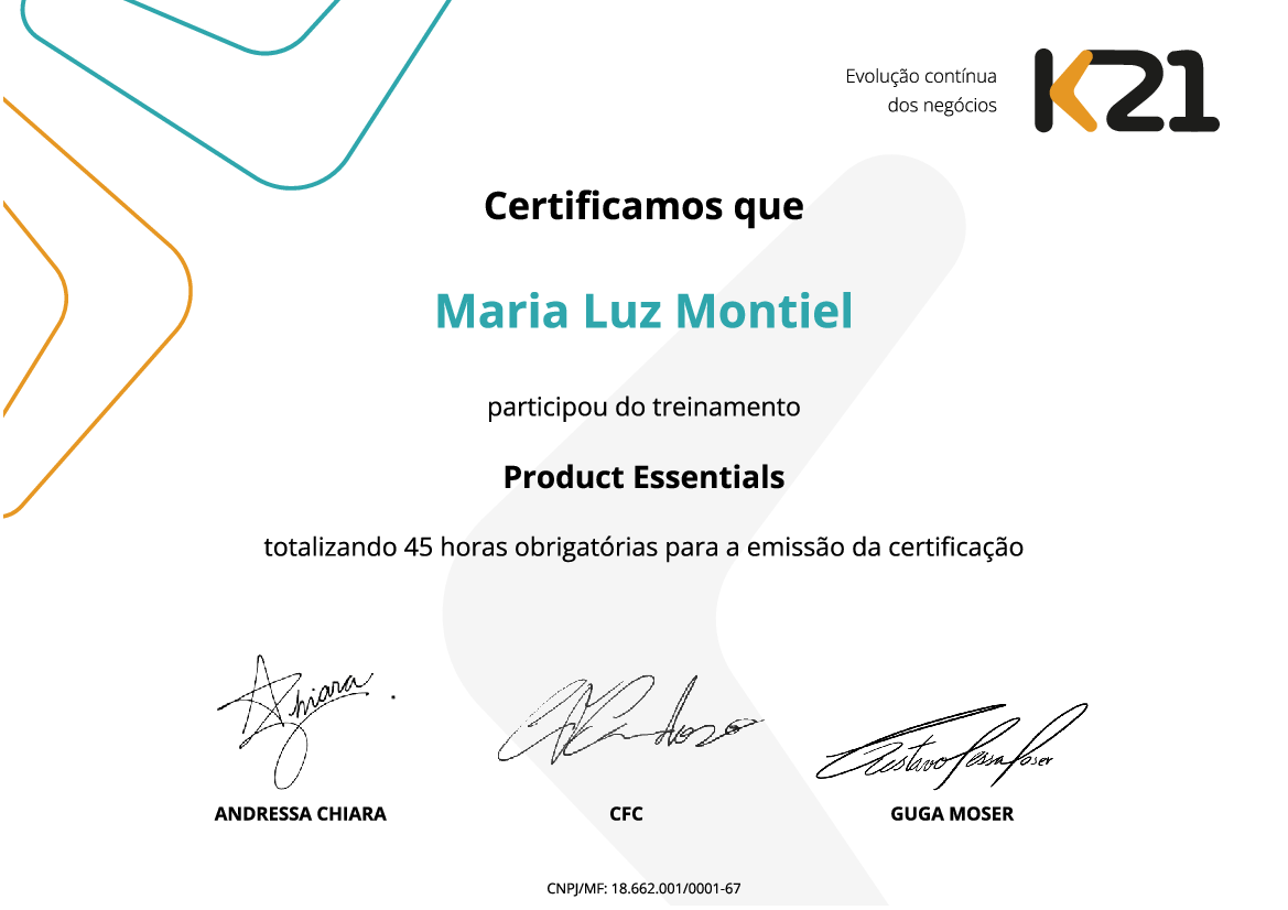 Certificado K21
